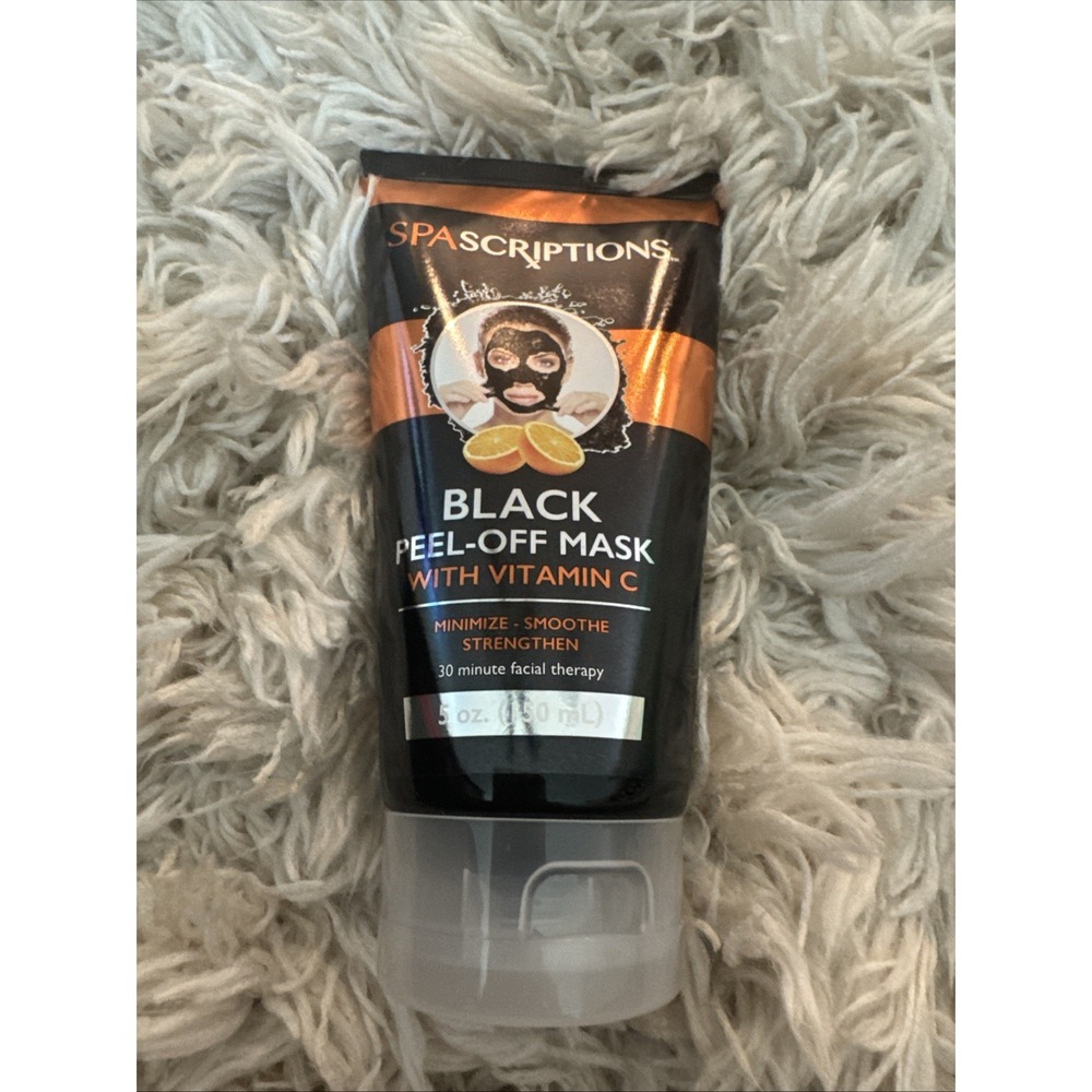 Black Mask Peel Off Mask by Spa Scriptions Natural Charcoal Powder 5 OZ / 150 ML